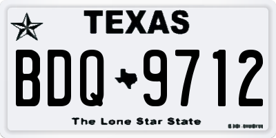 TX license plate BDQ9712