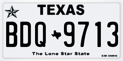 TX license plate BDQ9713