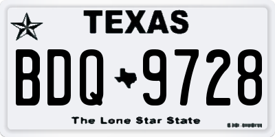 TX license plate BDQ9728