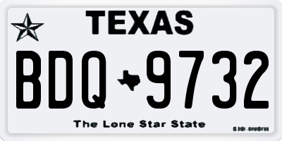 TX license plate BDQ9732