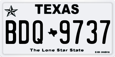 TX license plate BDQ9737