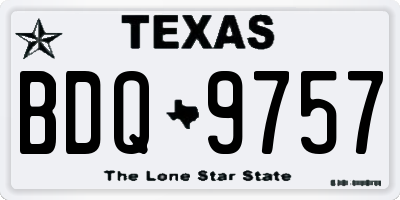TX license plate BDQ9757