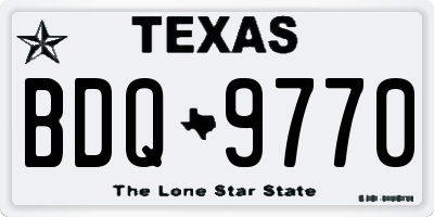 TX license plate BDQ9770