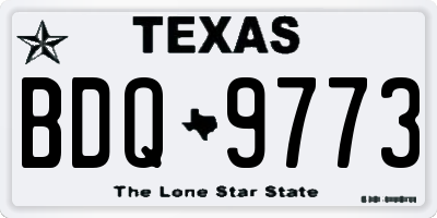 TX license plate BDQ9773