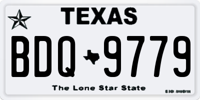 TX license plate BDQ9779