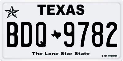 TX license plate BDQ9782
