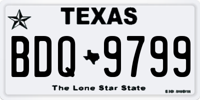 TX license plate BDQ9799