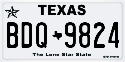 TX license plate BDQ9824