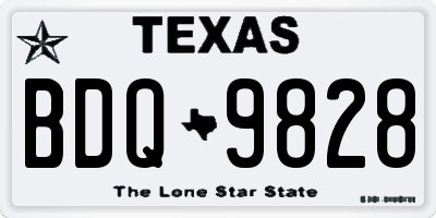 TX license plate BDQ9828