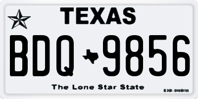 TX license plate BDQ9856