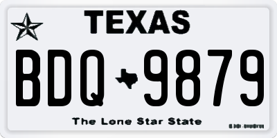 TX license plate BDQ9879
