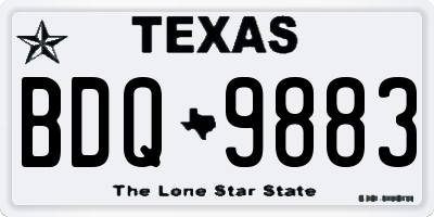 TX license plate BDQ9883