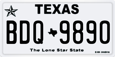 TX license plate BDQ9890