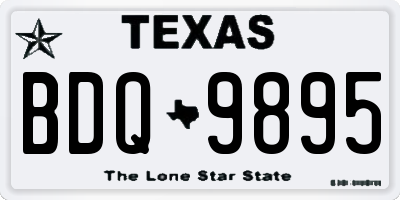 TX license plate BDQ9895
