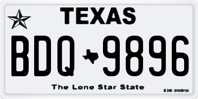 TX license plate BDQ9896