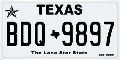 TX license plate BDQ9897