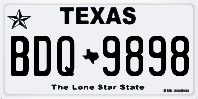 TX license plate BDQ9898