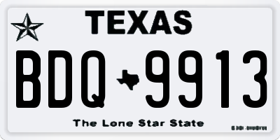 TX license plate BDQ9913