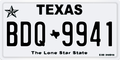 TX license plate BDQ9941