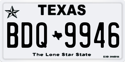 TX license plate BDQ9946