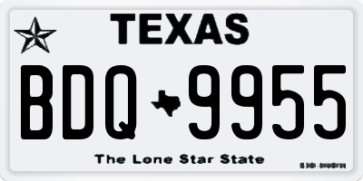 TX license plate BDQ9955