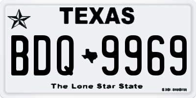 TX license plate BDQ9969
