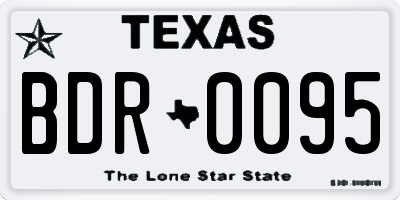 TX license plate BDR0095