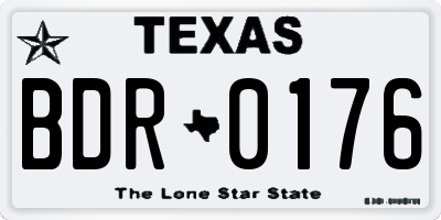 TX license plate BDR0176