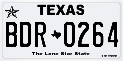 TX license plate BDR0264
