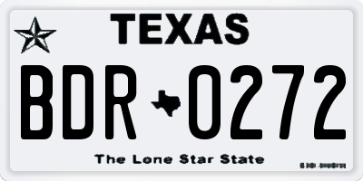 TX license plate BDR0272