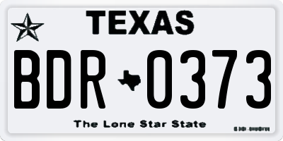 TX license plate BDR0373