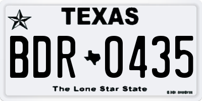TX license plate BDR0435