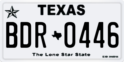 TX license plate BDR0446