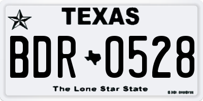 TX license plate BDR0528