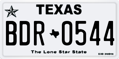 TX license plate BDR0544