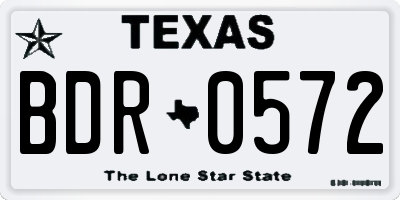 TX license plate BDR0572