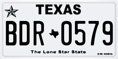 TX license plate BDR0579