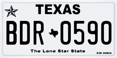 TX license plate BDR0590