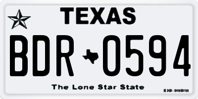 TX license plate BDR0594