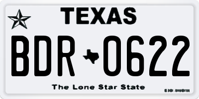 TX license plate BDR0622