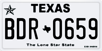 TX license plate BDR0659