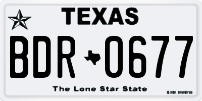 TX license plate BDR0677