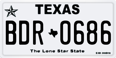 TX license plate BDR0686