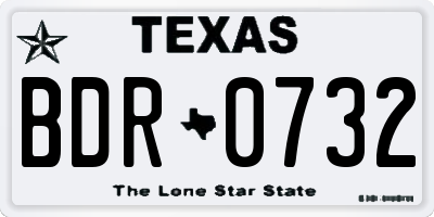TX license plate BDR0732