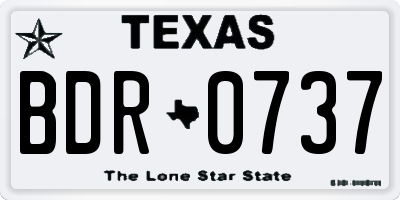 TX license plate BDR0737