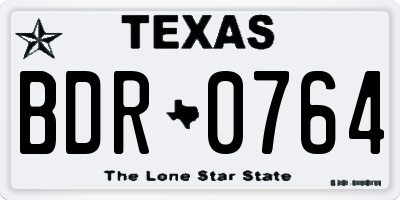 TX license plate BDR0764