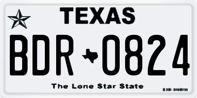 TX license plate BDR0824