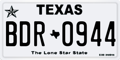TX license plate BDR0944