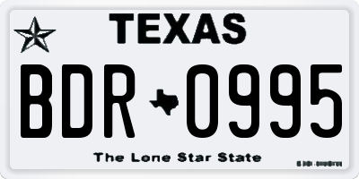 TX license plate BDR0995