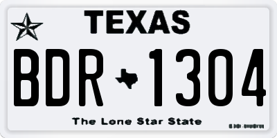 TX license plate BDR1304